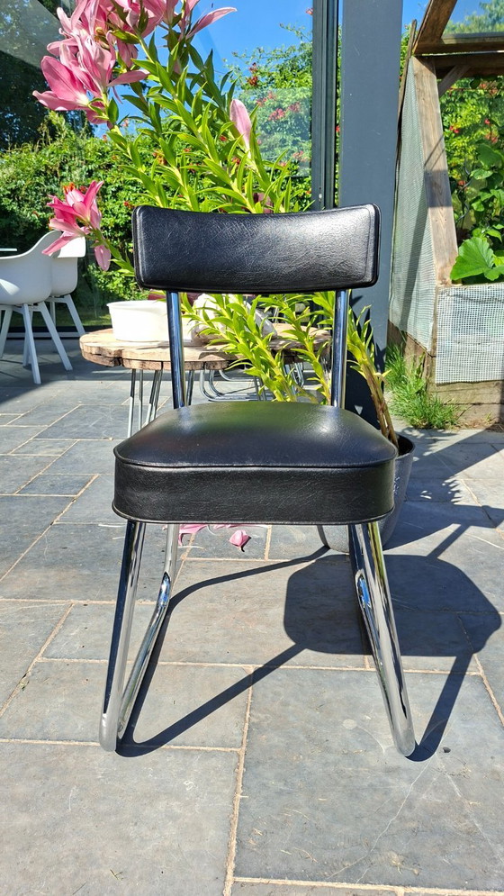 Mid Century Bauhaus Style Chairs – Eetkamerstoelen, Skai (photo 5 of 16)