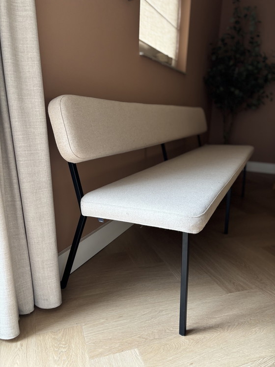 Image 1 of Studio Henk - Coode dining table bench and three Co Chair chairs set (facet beige fabric 1037)