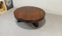 Vintage Wabi Sabi brutalistische ronde salontafel