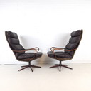 2 poltrone girevoli vintage, design danese metà secolo moderno