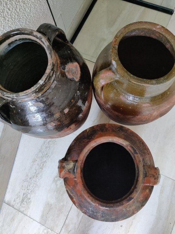 3 vasi in terracotta di una splendida serie – Oggetti decorativi, Ceramic (photo 4 of 16)