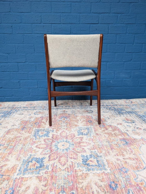 Image 1 of 6x Vintage eetkamerstoelen, Erik Buch voor Anderstrup Møbelfabrik, jaren 60