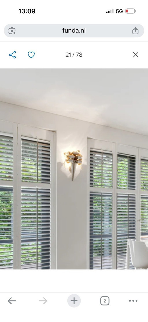 Wall lamps torch, two pieces