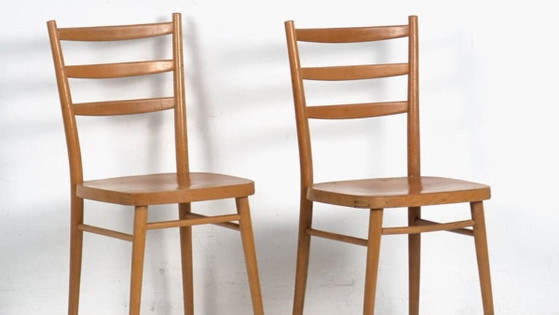 Sedie da pranzo in stile vintage (c.1950). Set di 2 pezzi – Wood, Retro (photo 3 of 9)