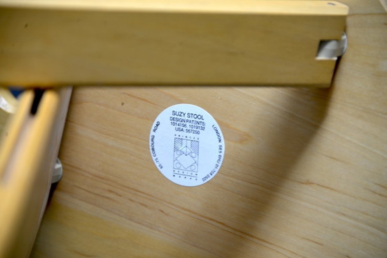 Taburete Plegable Suzy, Adrian Reed para Princes Design Works, Años 80, Madera, Beige (foto 3 de 5)