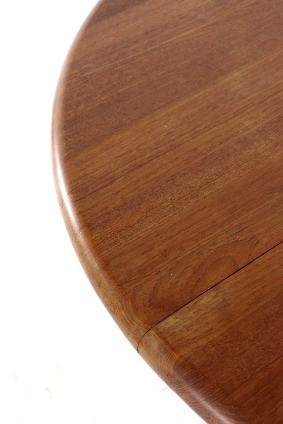 Danish Solid Teak Extendable Round Dining Table Vintage – Wood (photo 4 of 15)
