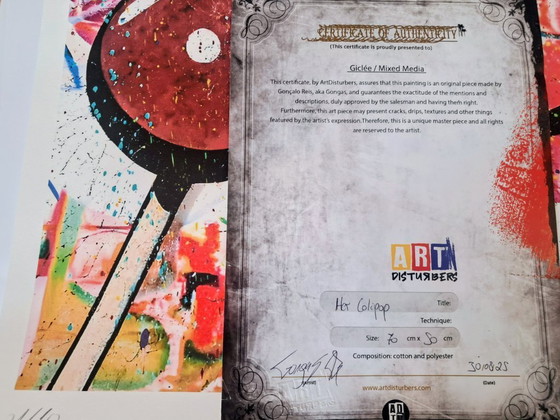 Image 1 of GONGAS - Her Lollipop - Framed artist's lithograph