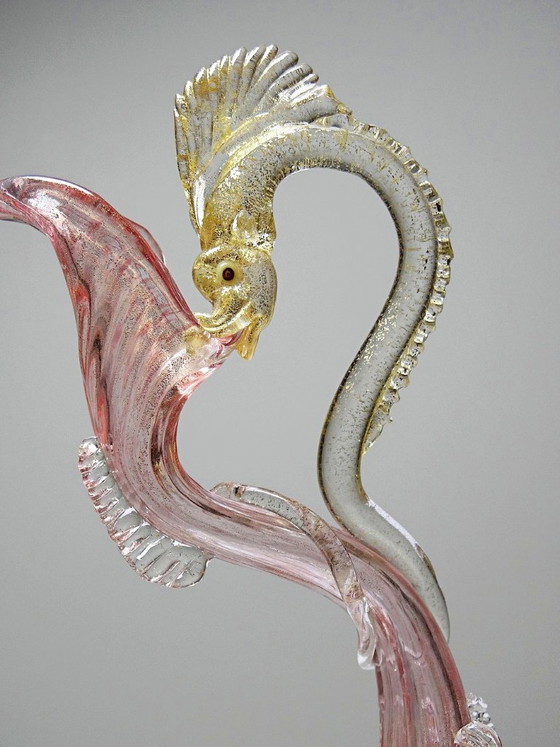 Dolfijn Aiguière van Antonio Salviati in Murano glas, 19e eeuw – Glaskunst (photo 15 of 15)