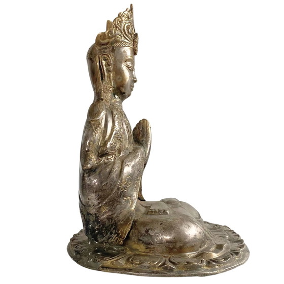 Kwan Yin Ladakh antico – Mudra Namaskara del XVIII secolo – Sculture, Bronze (photo 3 of 10)