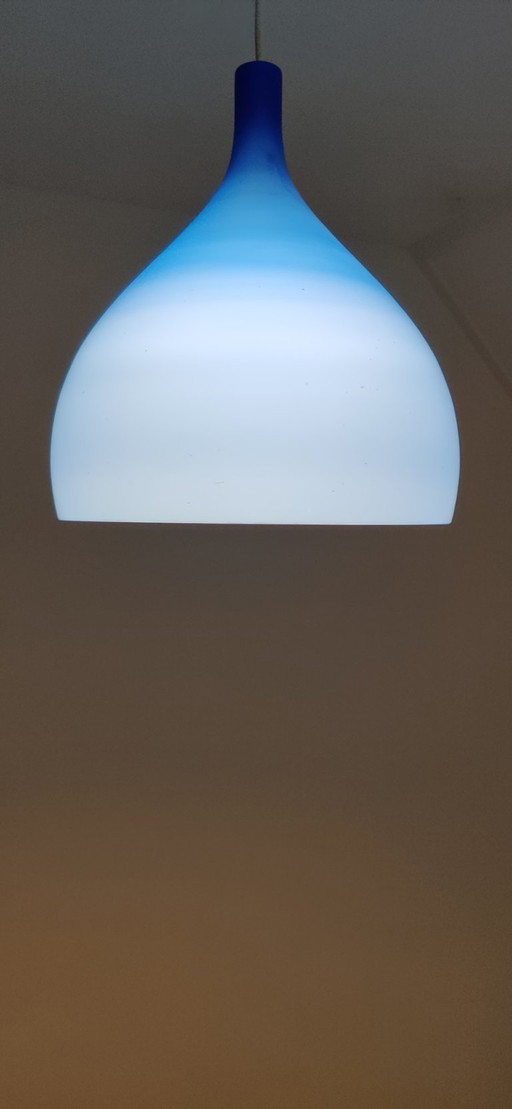Venini blaue Pendelleuchte Paolo Venini Italienisches Design