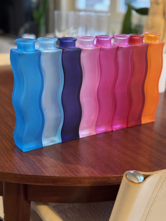 Image 1 of Set di 7 vasi vintage IKEA Skamt Squiggle Zigzag, design anni '90