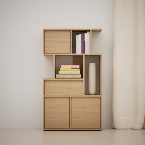 Tylko wandkast met deuren en lade.