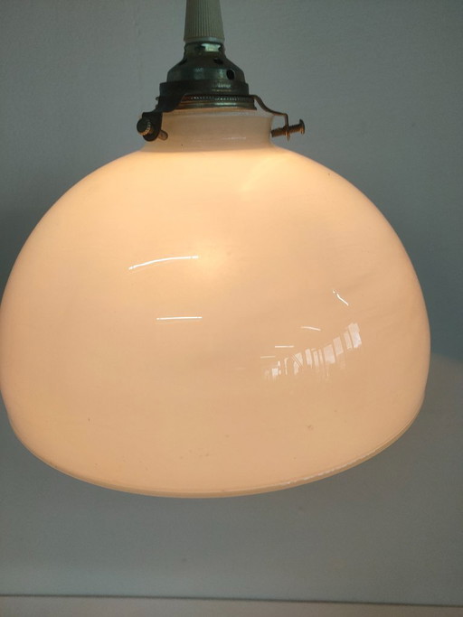 Vintage Ceiling Lamp Pendant Lamp (Opal Glass/Brass)