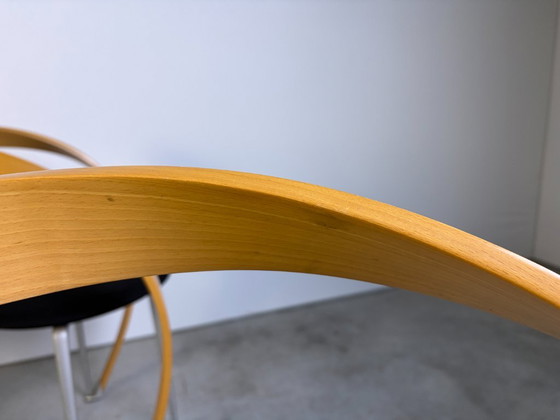 Revers Dining Chairs by Andrea Branzi for Cassina, 1993, Set of 6, Wood, Metal, Black, Modern (photo 6 of 13)