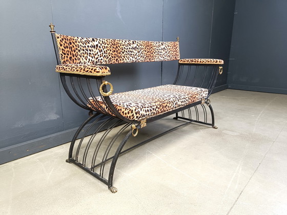 Image 1 of Maison Jansen style Curule Bench, 1960s