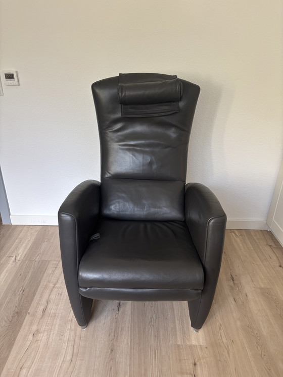 Image 1 of Jori Vinci Multi Move relaxfauteuil – lichtgrijs leer – uitstekende staat