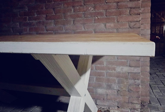Image 1 of Exclusive Robust Dining Table | Solid Wood Top | Craftsmanship Appearance | 185 x 90 cm