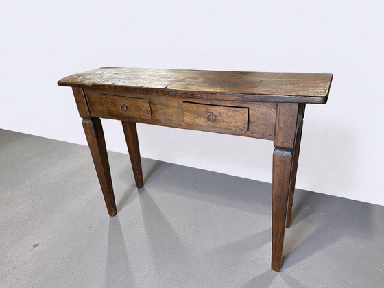 Image 1 of Tavolino laterale / consolle in autentico legno massello
