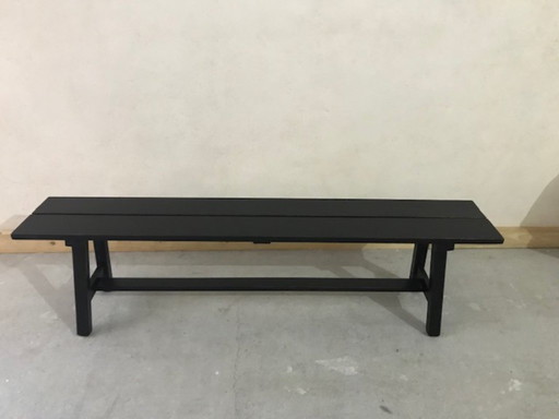 Banc en Bois Patiné Noir