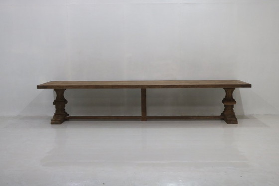 Tavolo da Pranzo Monastero Monumentale in Legno Massello Antico – Spirito (400 X 100 Cm) – Follos Design (photo 2 of 8)