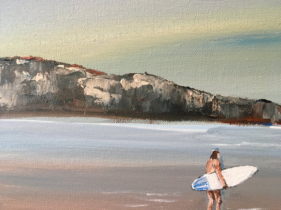 Philippe Laurent - Surf On The Beach - Artist's Painting – Paintings & Drawings, Canvas (photo 6 of 19)