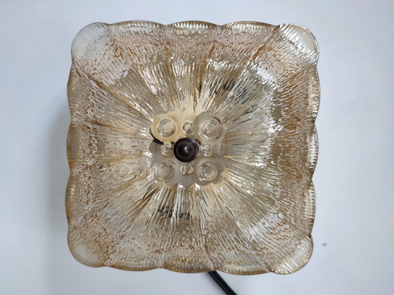 Image 1 of Lampe de plafond Vintage Lampe de plafond Lampe murale 60s Sixties Verre Ambre