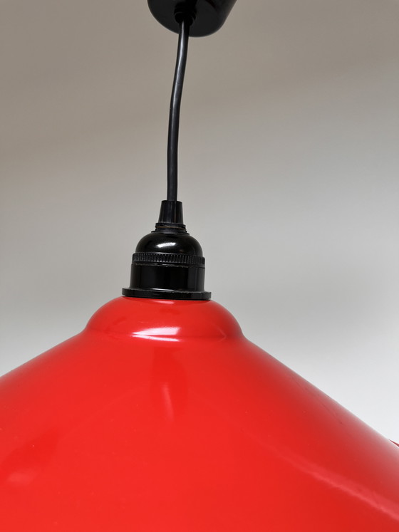 Image 1 of Set di 3 lampade a sospensione vintage IKEA Lyra T501 (anni '80) (blu, rossa e gialla)