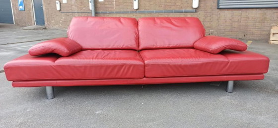 Image 1 of Vintage postmodern Rolf Benz leather sofa