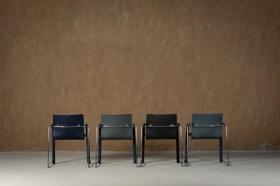 Image 1 of Fauteuil Vintage A 320 par Wulf Schneider & Ulrich Boehme pour Thonet 1980 en velours polaire (ensemble de 3)