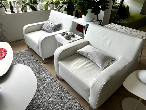 LEOLUX B-FLAT Sofa 3 Sitze + Kissen + 2 Sessel