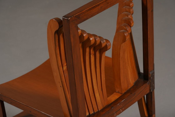 Image 1 of Chaises de salle à manger vintage au design sculptural unique, France années 1960, lot de 2