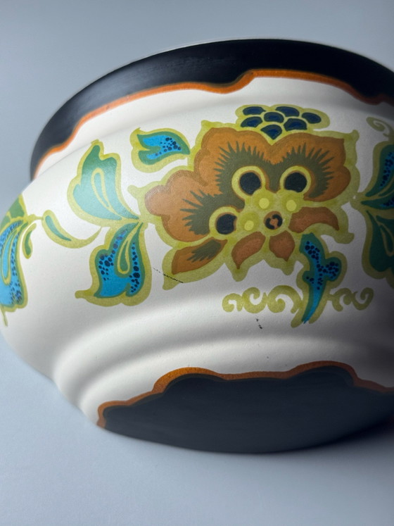 Plateelbakkerij Zuid-Holland - Vaso da parete / Cachepot Art Déco Gouda — Anni '30 – Vasi per piante (photo 6 of 15)