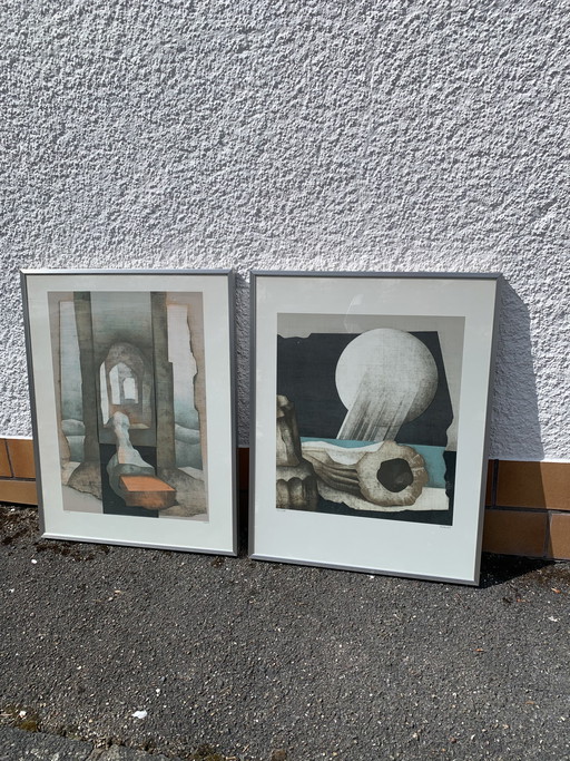 Two original prints by Hans Otto Müller-Erbach