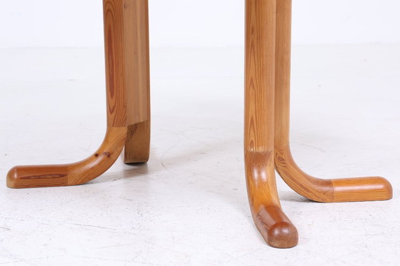 Image 1 of Table de cuisine vintage en pin des années 60 | Mid Century Table de salle à manger rétro des années 70 Bois extensible #05-41