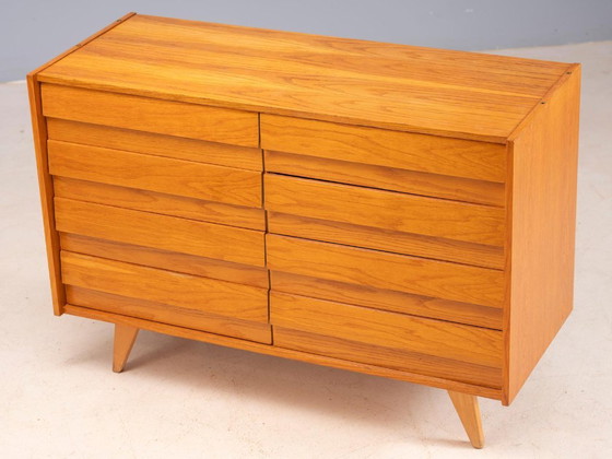 Commode tchèque vintage U-453 par Jiří Jiroutek, 1960, placage de chêne, 110 × 45 × 77 cm – Other (photo 5 of 10)