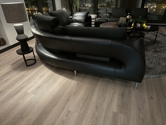 Image 1 of Leolux Vol de Reve Hoekbank - Zwart Leer