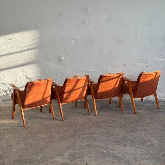 Image 1 of Ensemble de 4 fauteuils hongrois de style type 366, années 1960