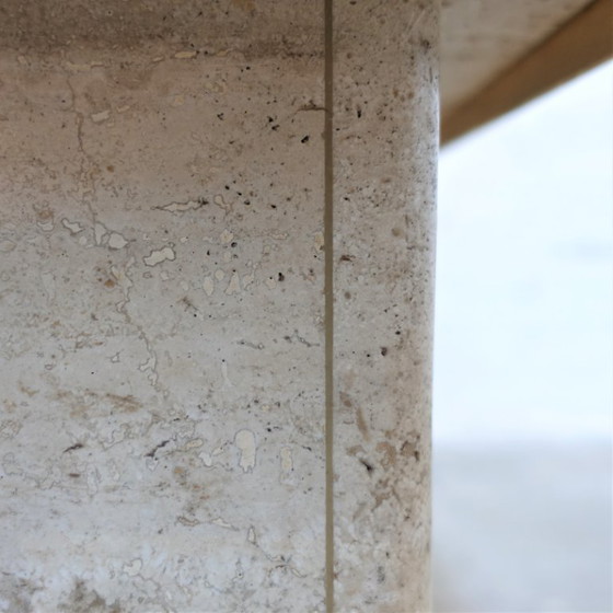 Image 1 of Vintage travertin bijzettafel