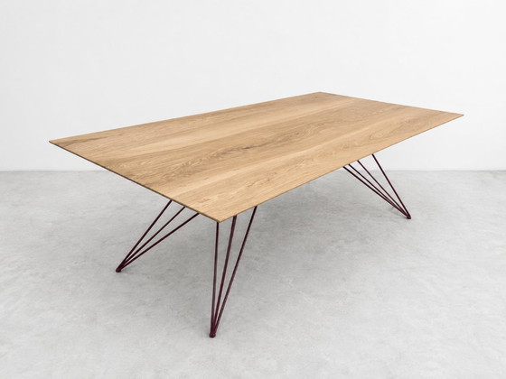 Image 1 of Oak Table With Design Frame Bordeaux