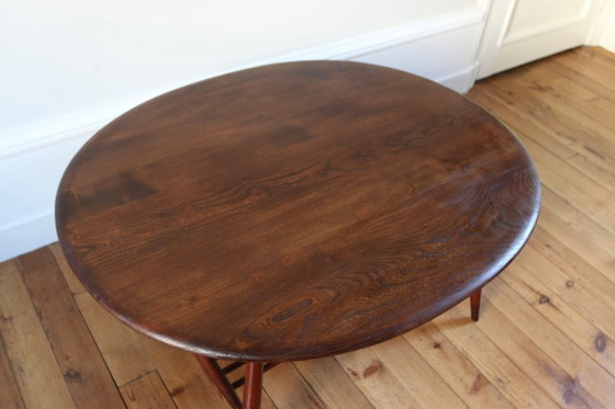 Scandinavian vintage Ercol Coffee table 1960, Wood, Brown, Mid Century Modern (photo 4 of 7)