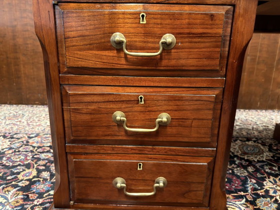 Klassischer englischer Globe Wernicke Schreibtisch – Leather, Wood (photo 12 of 19)