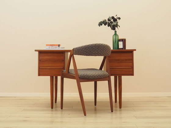 Image 1 of Teakholz-Schreibtisch, dänisches Design, 1970er Jahre, hergestellt in Dänemark