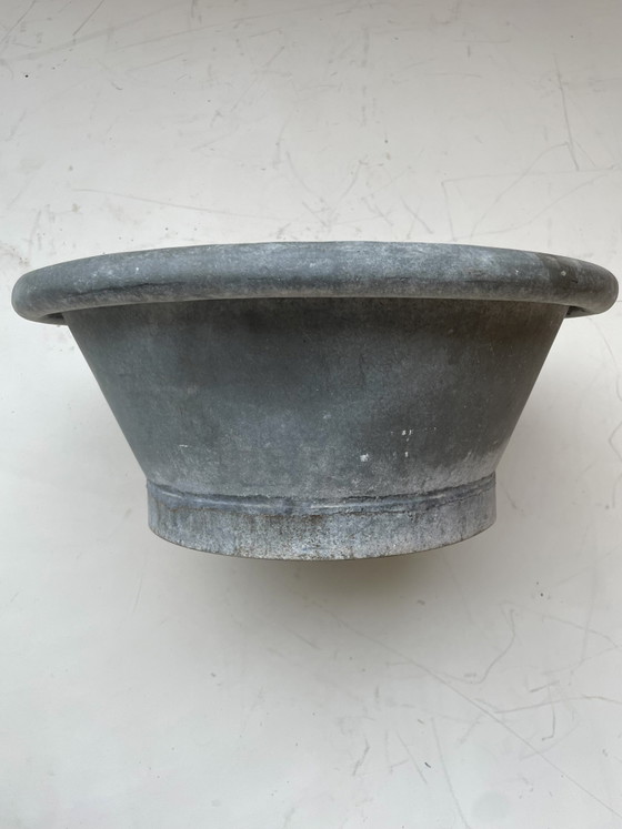 Image 1 of Vintage zinken bak of schaal — handgemaakt