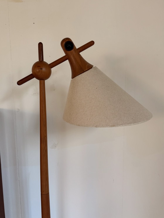 Image 1 of Vintage Teakhouten Vloerlamp, Dyrlund ‘70