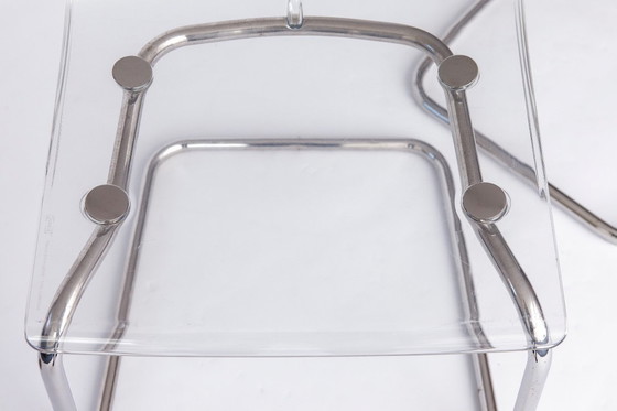 Image 1 of Set of 4 IKEA “Tobias” Chairs – Design by Carl Öjerstam, 1990s–2000s, Transparent Acrylic Seat, Chrome Frame, Modern Design