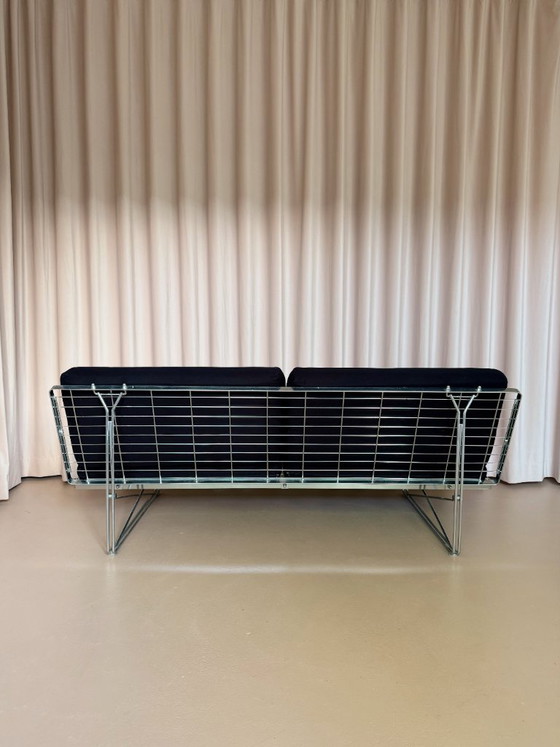 Vintage Moment sofa Niels Gammelgaard Ikea 1980s, 2 seaters, Metal, Textile, Black (photo 5 of 8)