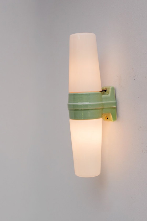 Vintage porseleinen badkamerlamp van Sigvard Bernadotte voor Ifö 1960 – Wandlampen, Porcelain, Scandinavian (photo 3 of 12)