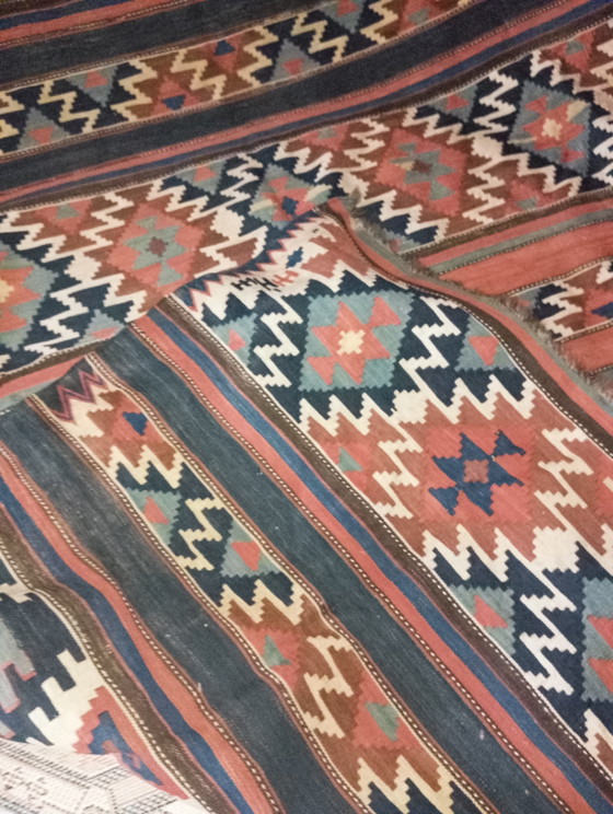 Kelim Antico – Antique handgeweven kilim, Tappeti, Wool, Textile (photo 8 of 11)