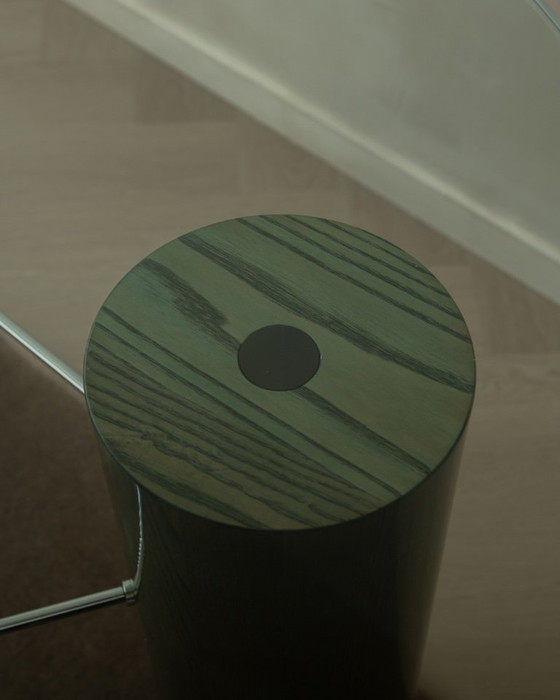 Image 1 of Vintage Saporiti Italia Dining Table – Enamel Column Base –  Postmodern 1980s