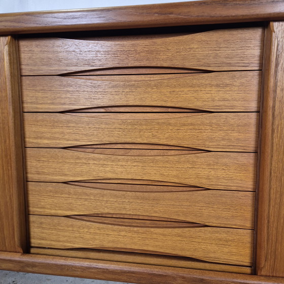 Image 1 of Dyrlund vintage 1960s teak sideboard, wall cabinet, TV cabinet